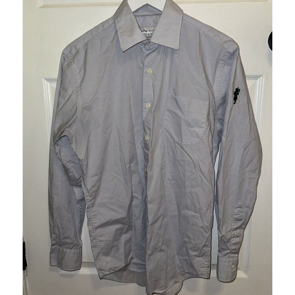 Peter Millar Crown Men's X's & O's Cotton-Blend Sport Shirt M